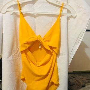Wilfred Yellow Tie-Front Top